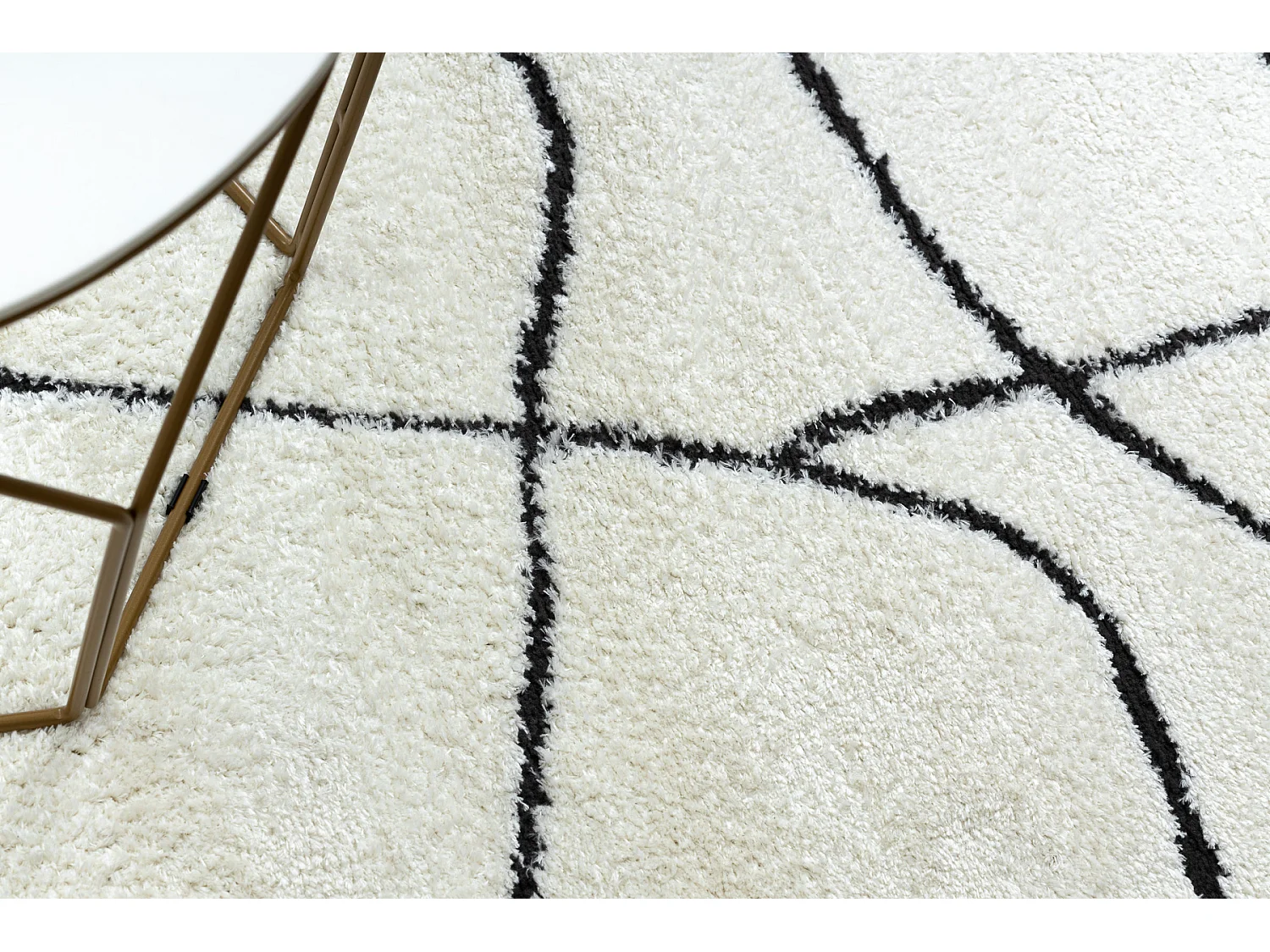 Alfombra moderna MODE 8522 abstração crema / negro  240x330 cm