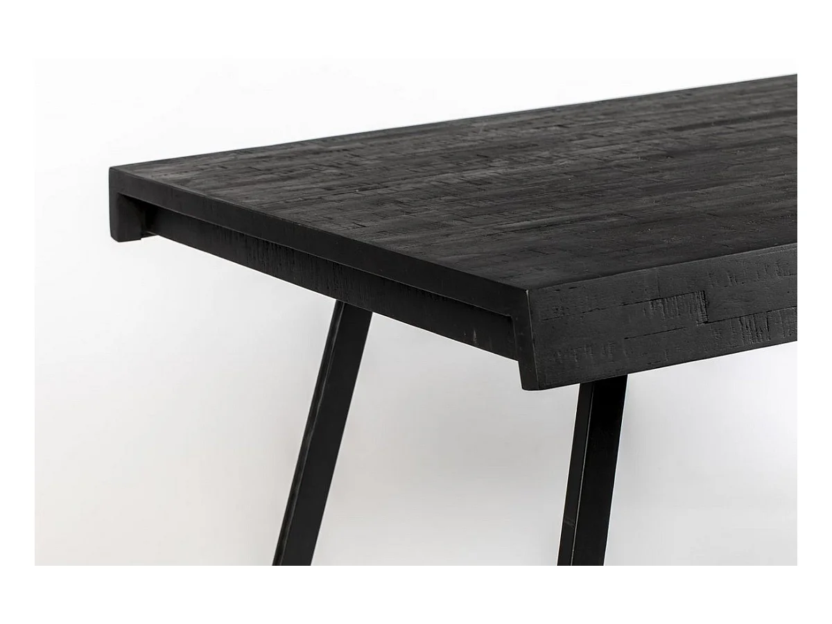 HAVANE - Table repas en bois recyclé et acier noir