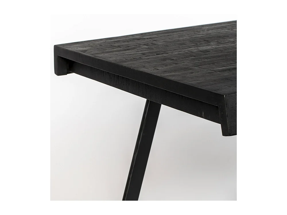 HAVANE - Table repas en bois recyclé et acier noir