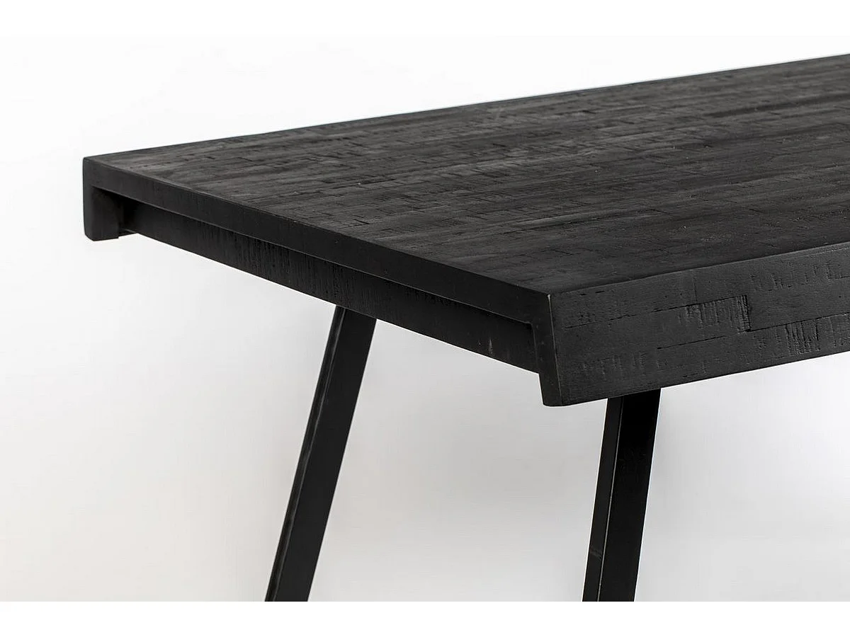 HAVANE - Table repas en bois recyclé et acier noir