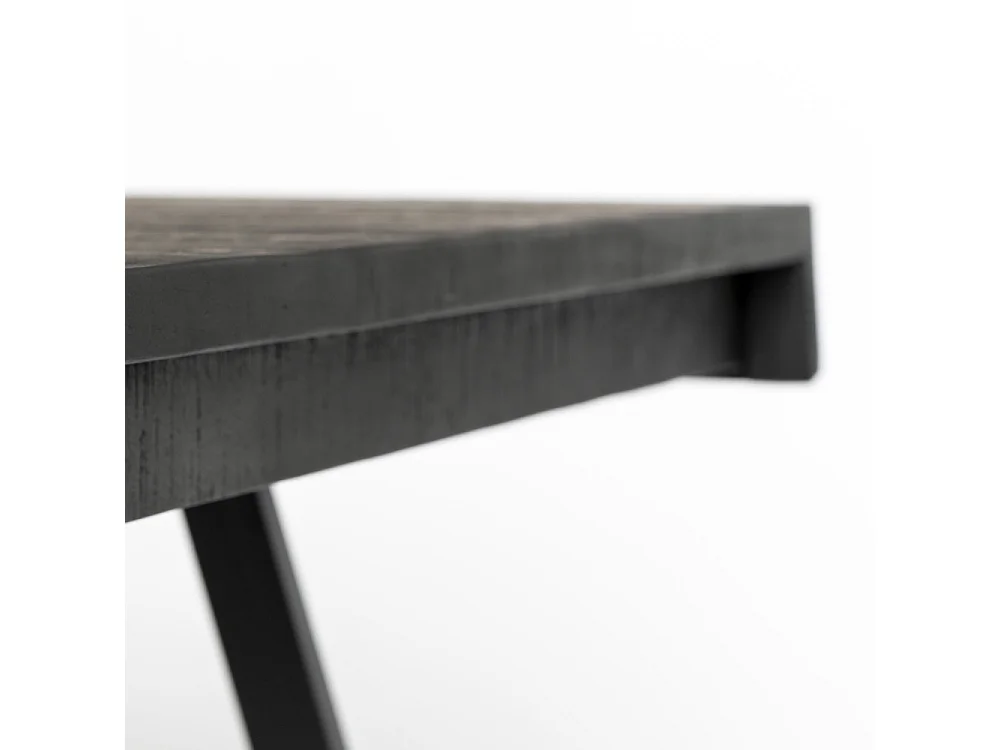 HAVANE - Table repas en bois recyclé et acier noir