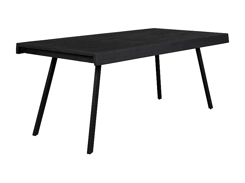 Suri - Table à manger en teck recyclé 200x90cm - Couleur - Noir
