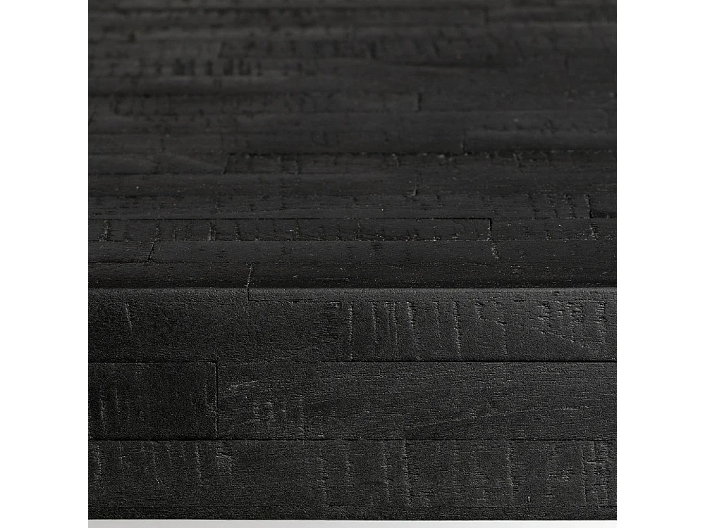 Suri - Table à manger en teck recyclé 200x90cm - Couleur - Noir