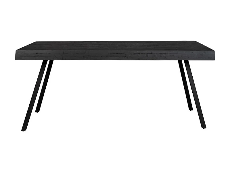 Suri - Table à manger en teck recyclé 200x90cm - Couleur - Noir