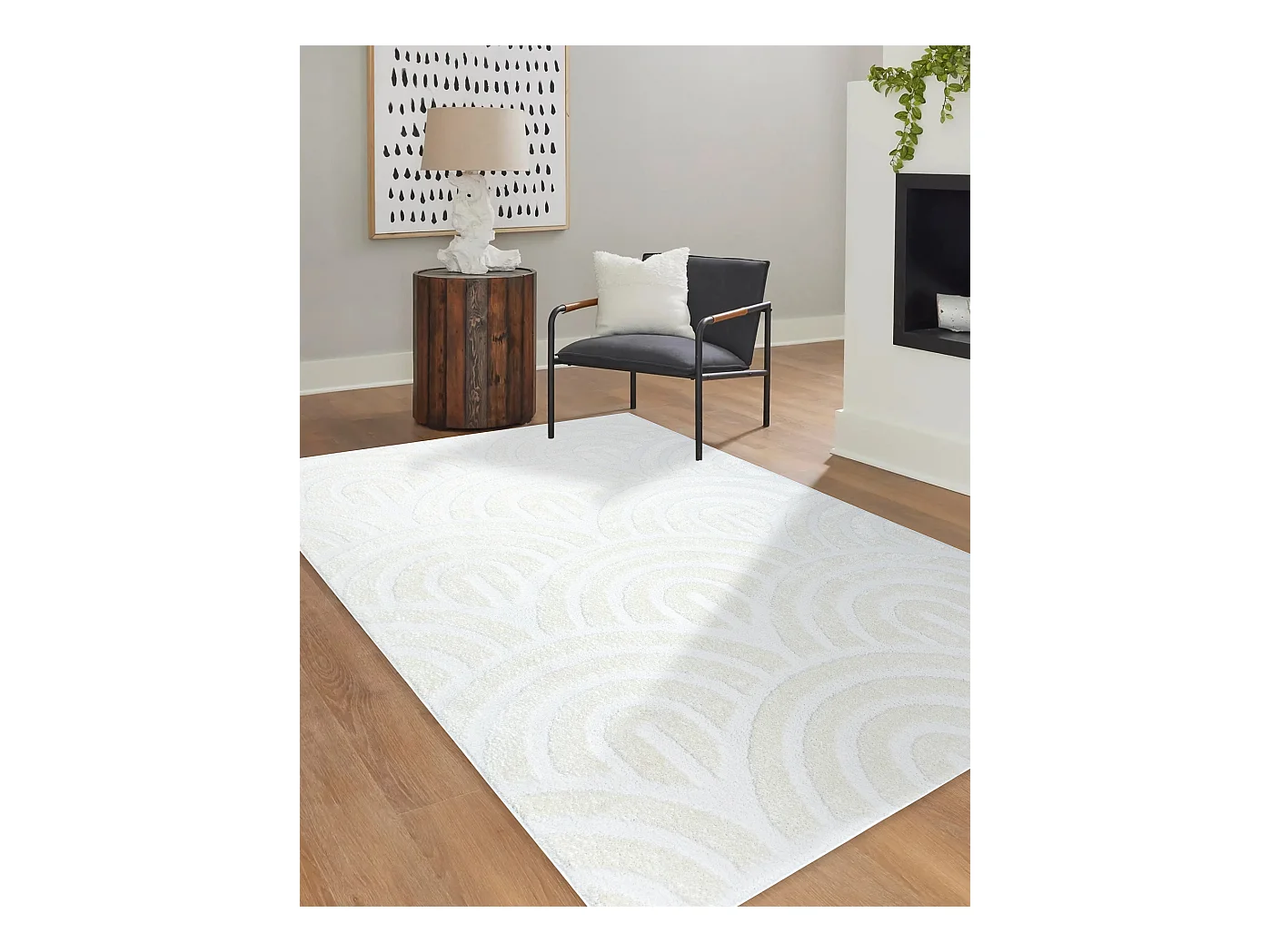 Tapijt modern MODE 8629 schelpen creme 80x150 cm