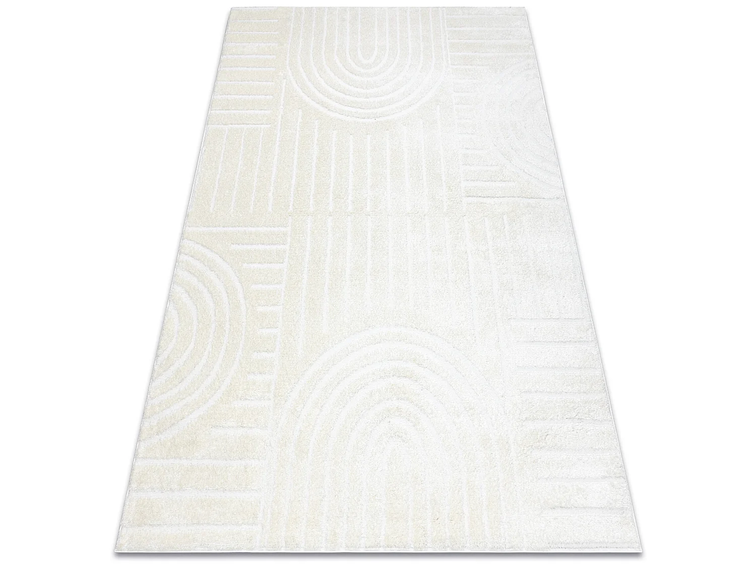 Modern Teppich MODE 8586 geometrisch creme 80x150 cm