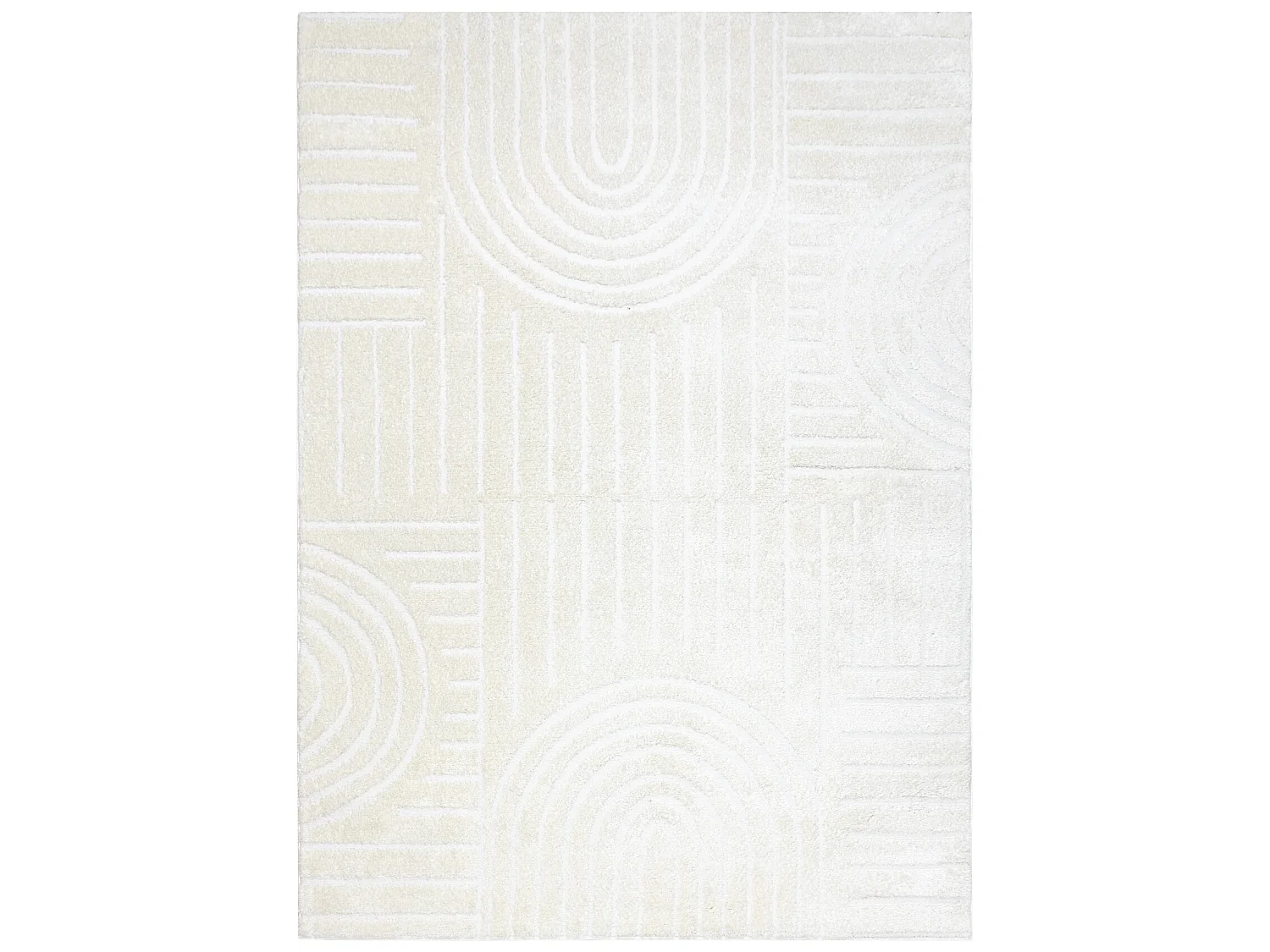 Modern Teppich MODE 8586 geometrisch creme 80x150 cm