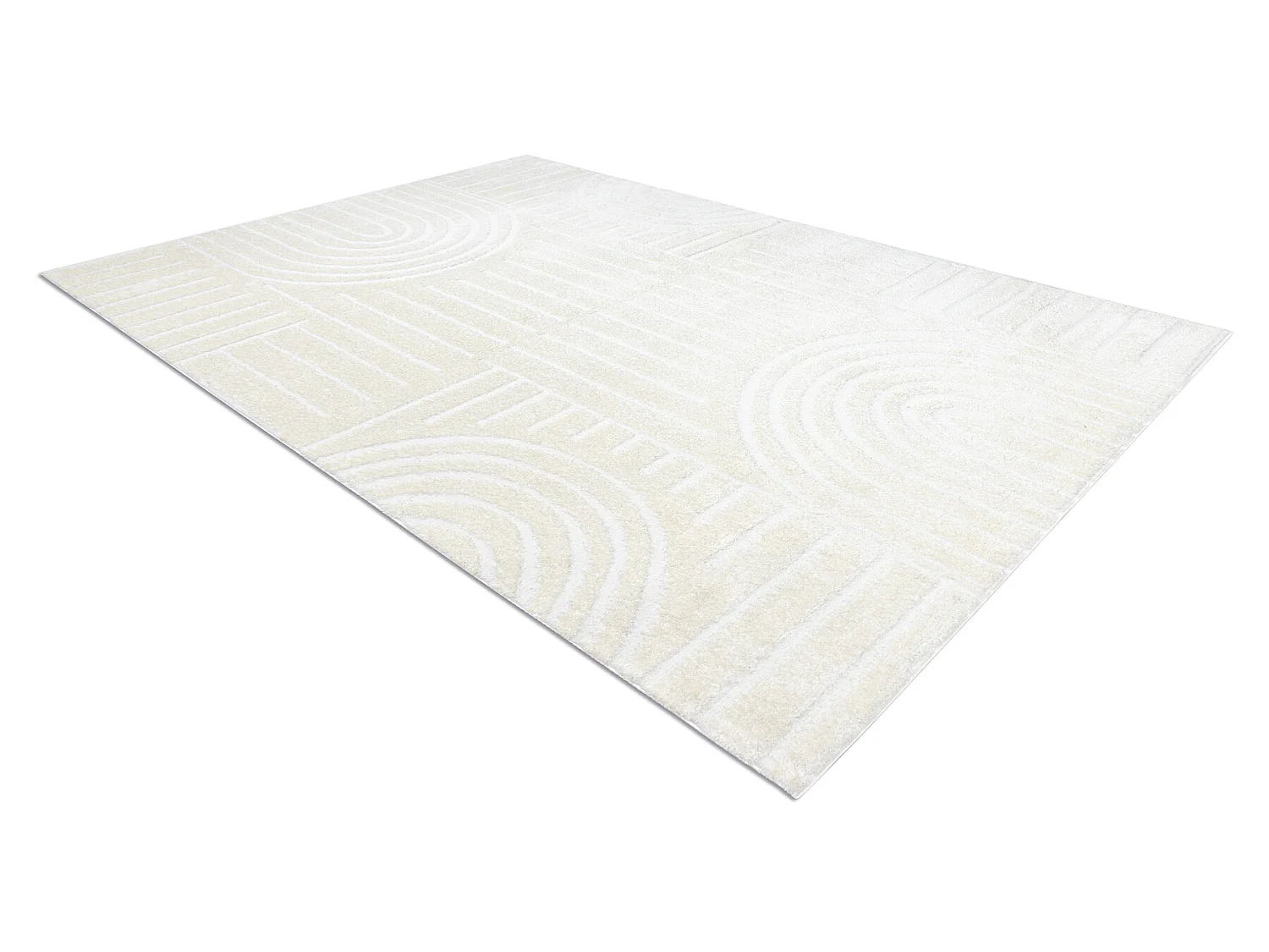 Modern Teppich MODE 8586 geometrisch creme 80x150 cm
