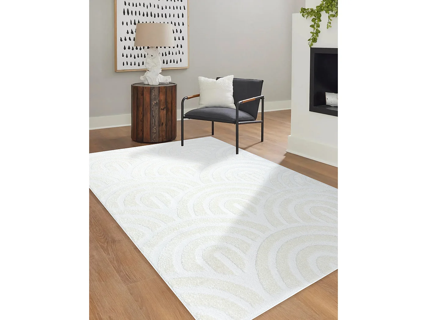 Modern Teppich MODE 8629 Muscheln creme 240x330 cm