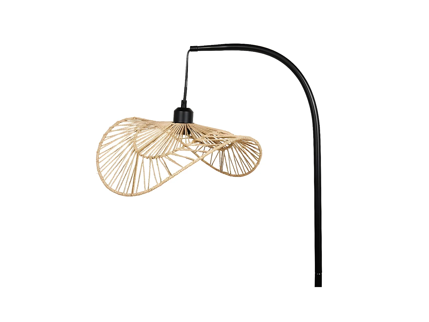 Lampadaire corde et métal Ozana - Ostaria