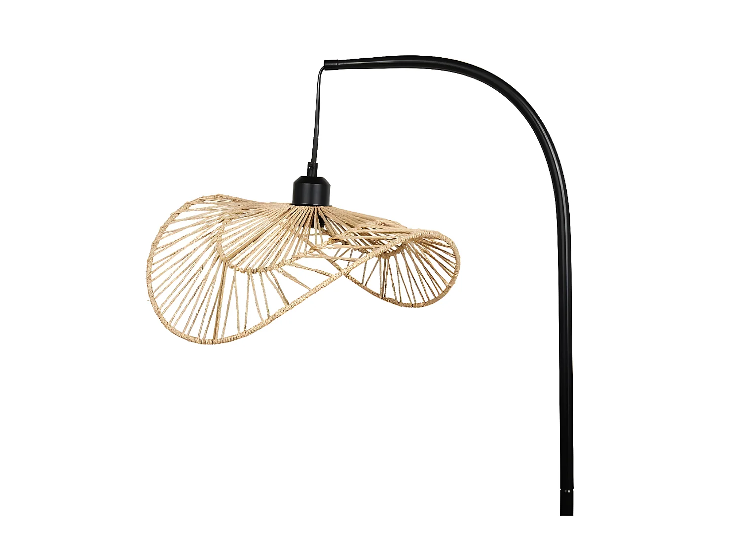 Lampadaire corde et métal Ozana - Ostaria