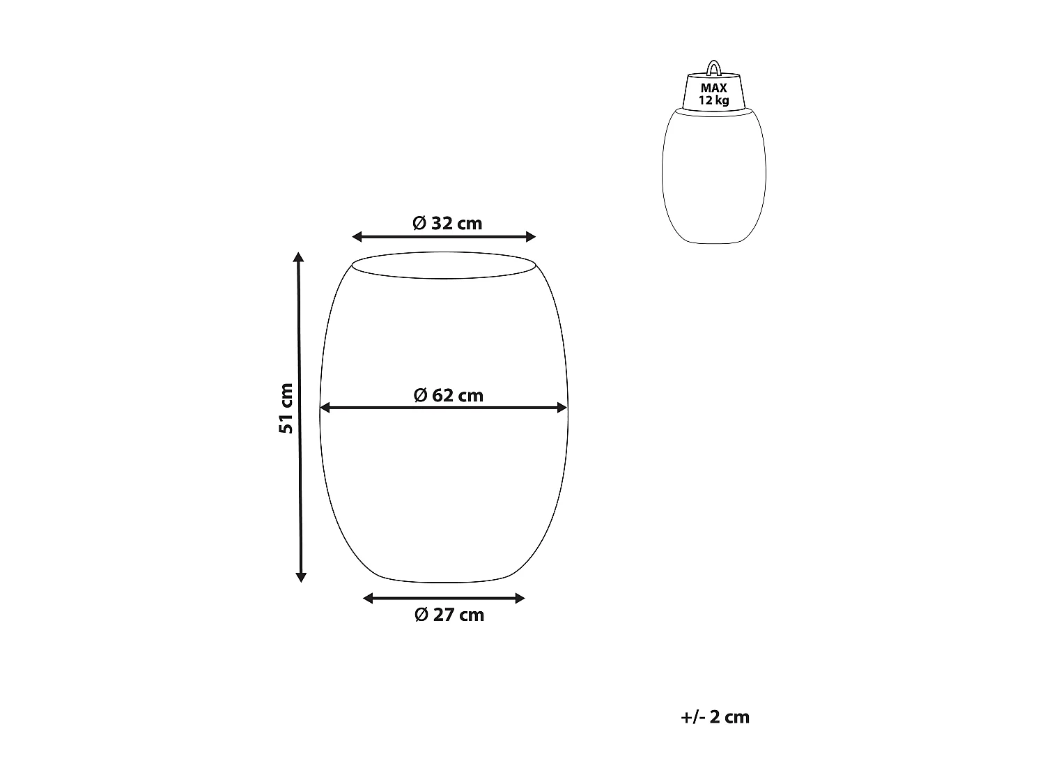 Table d'appoint UHANA Noir