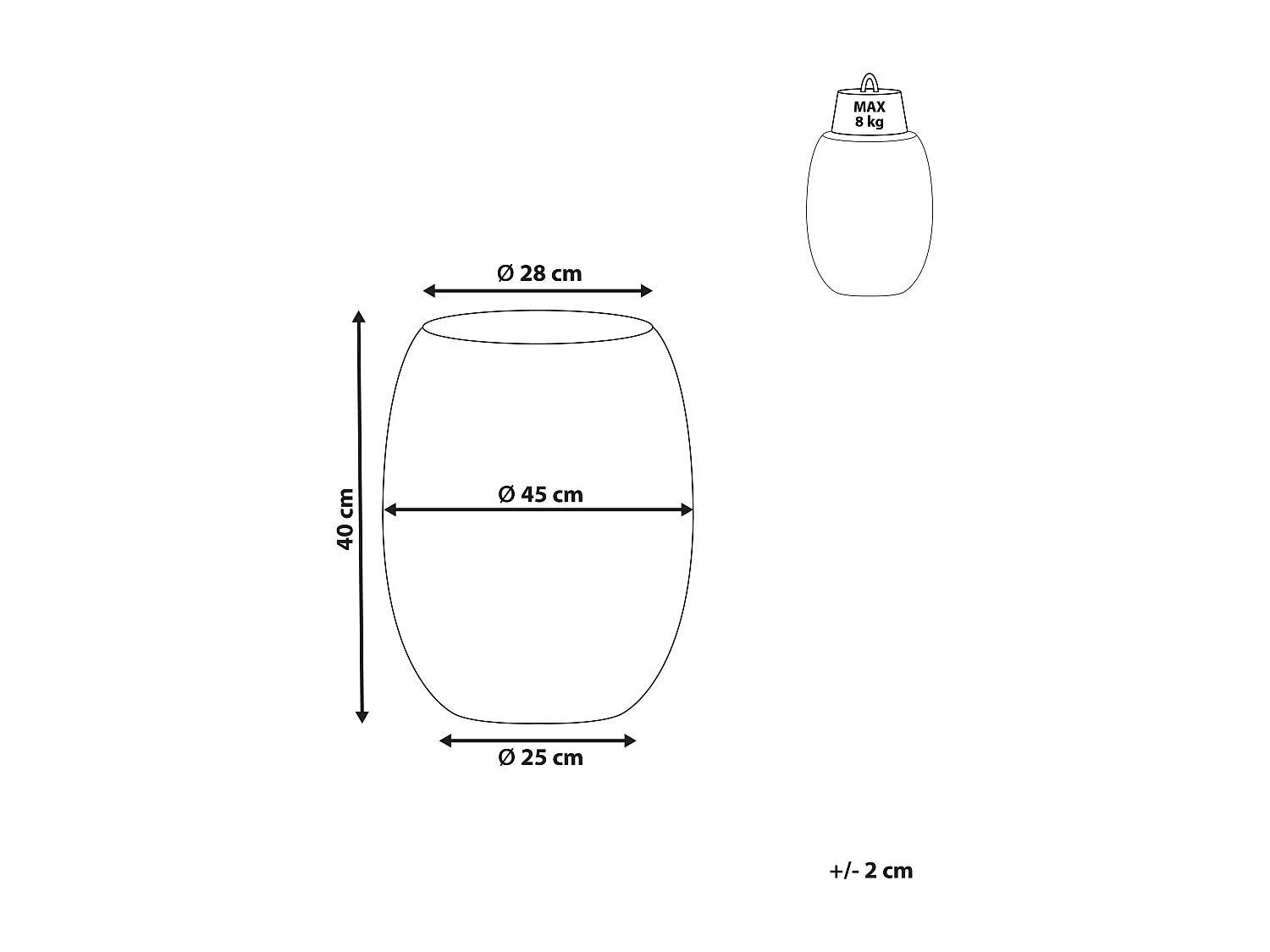 Bijzettafel UHANA Zwart