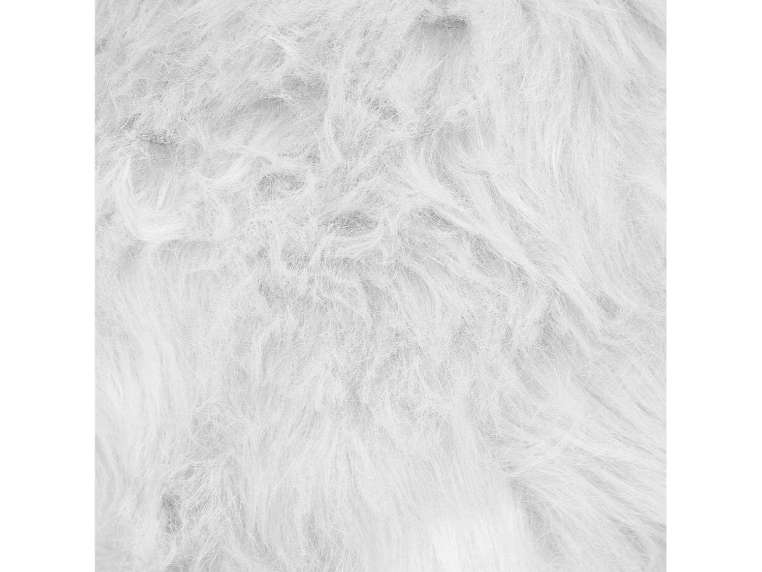 Dekokissen im 2er Set Felloptik 42 x 42 cm Polyester weiß Lubha