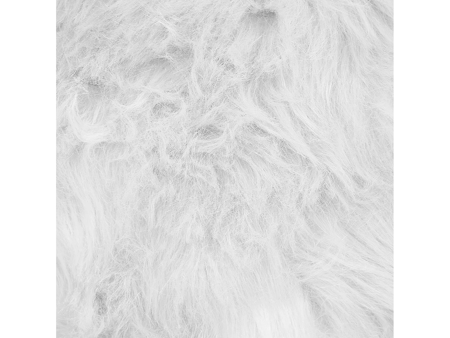Lot de 2 coussins décoratifs LUBHA Fourrure synthétique 42 x 42 cm Blanc Unicolore