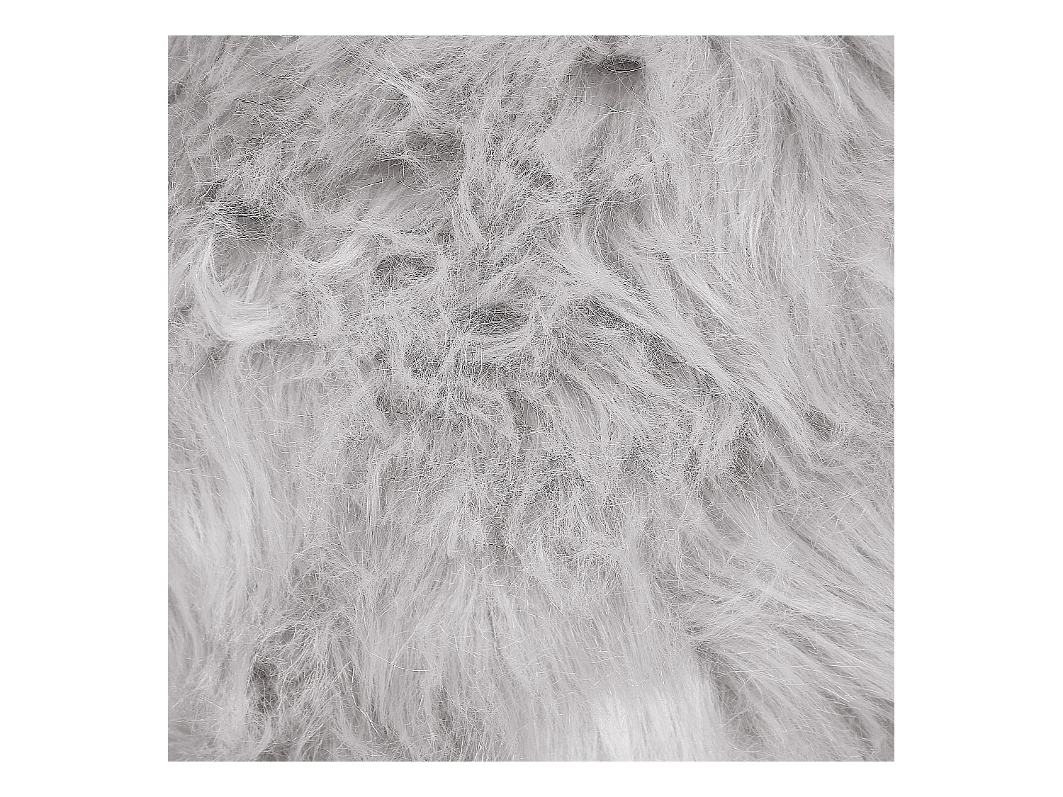 Dekokissen im 2er Set Felloptik 42 x 42 cm Polyester grau Lubha