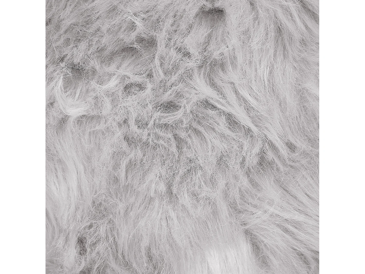 Set of 2 Decorative Cushions LUBHA Faux Fur 42 x 42 cm Light Grey Solid