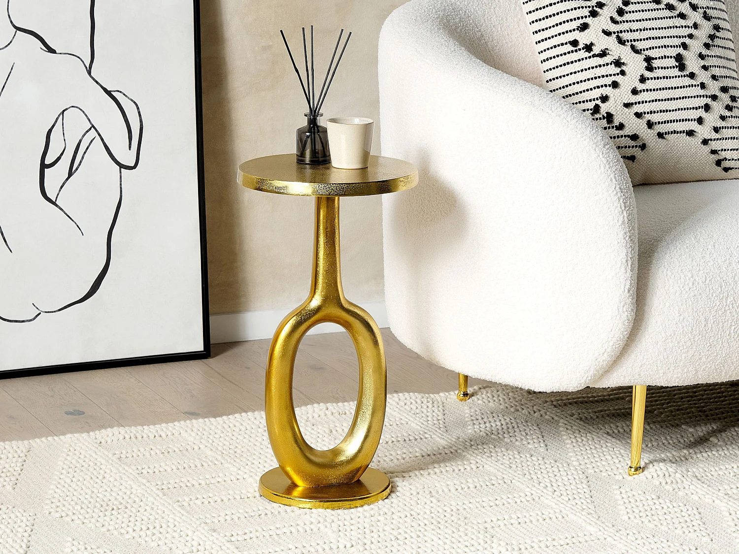 Bijzettafel APITI Metaal Goud