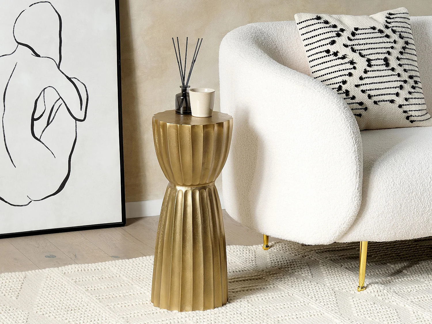 Table d'appoint OUYEN Métal Doré