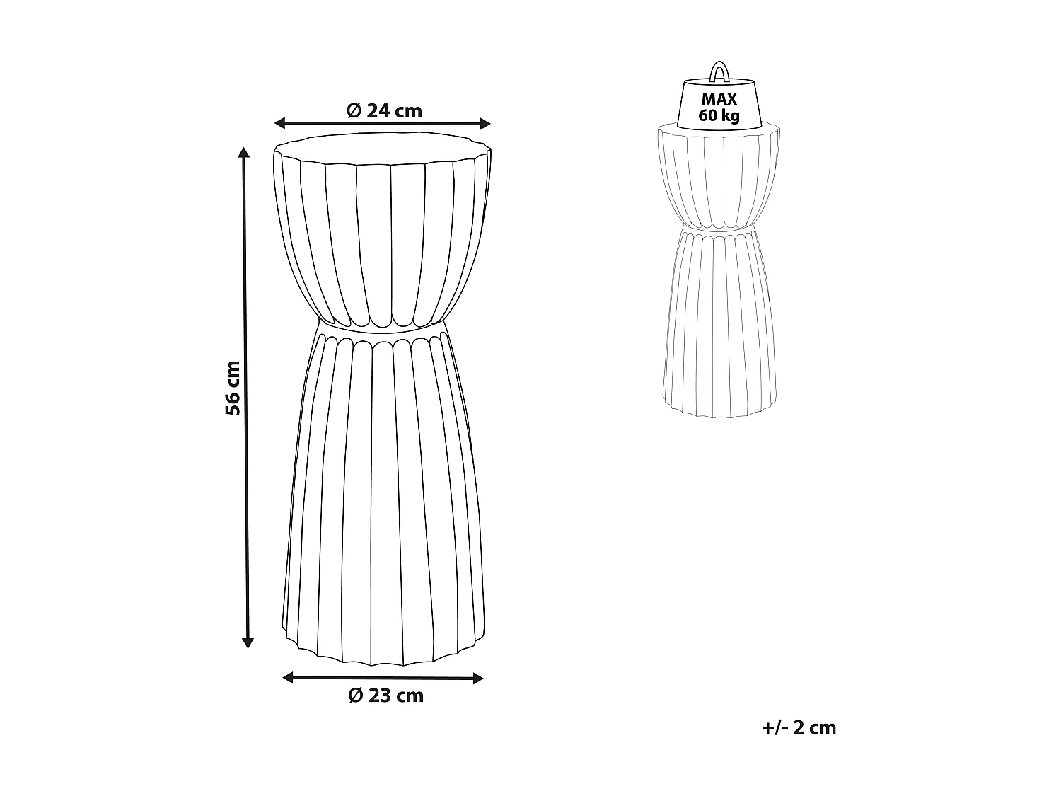 Table d'appoint OUYEN Métal Doré