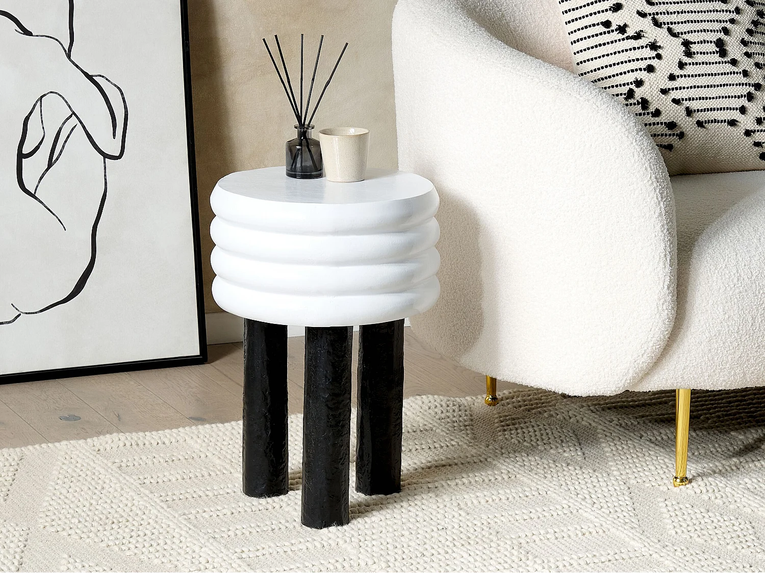 Bijzettafel KIKIWA Metaal Wit