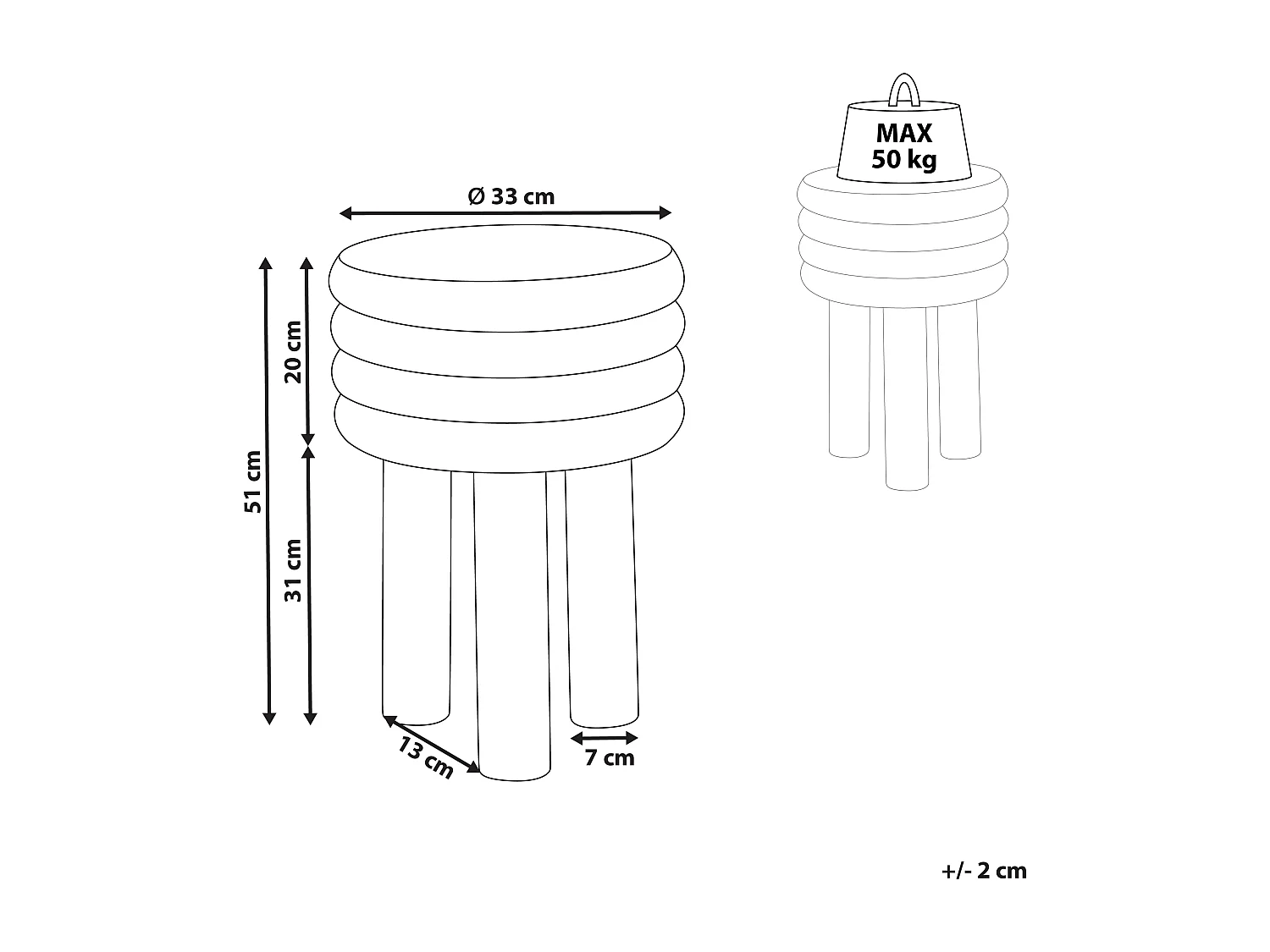 Stolik pomocniczy KIKIWA Metal Biały
