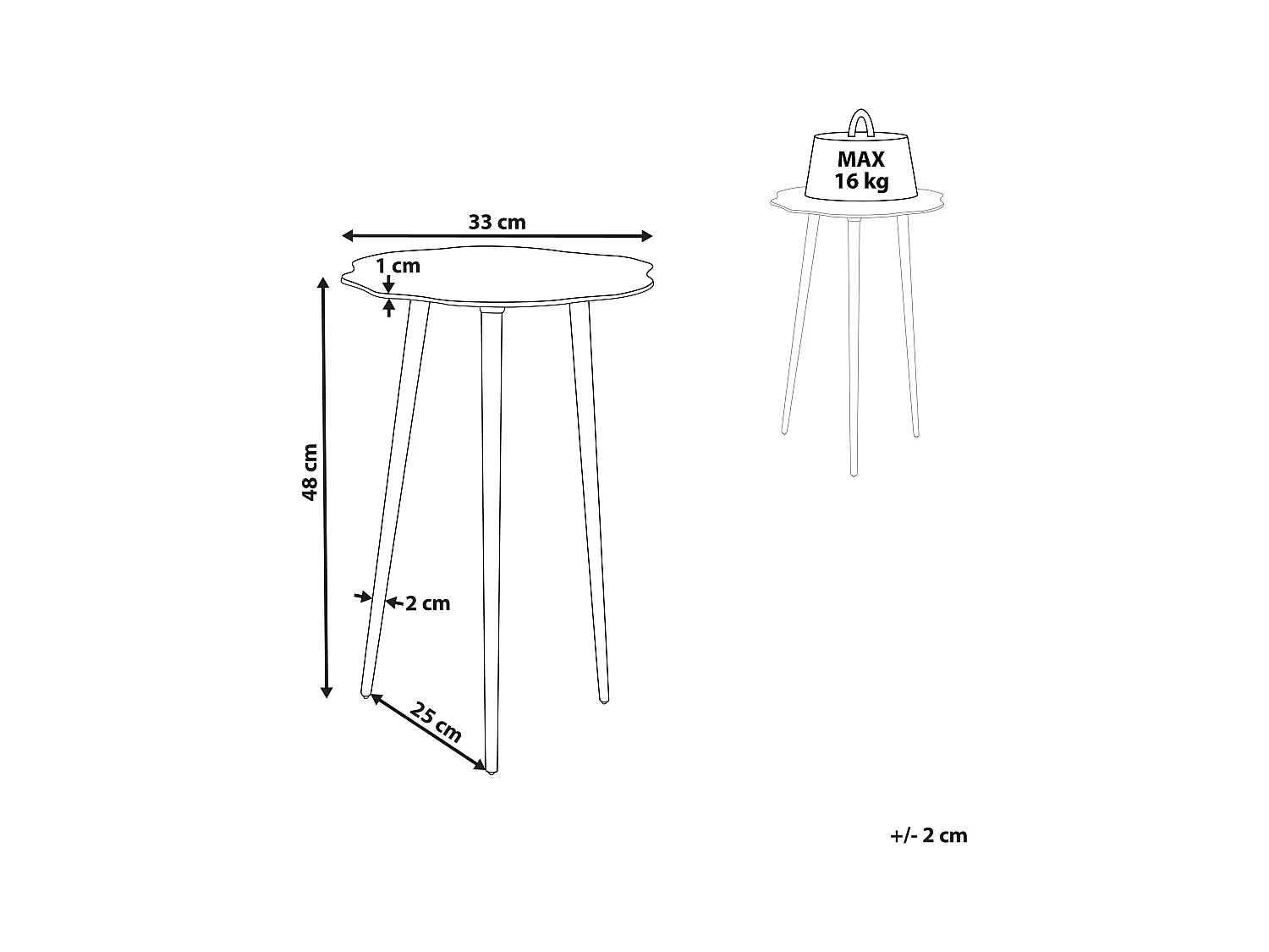 Bijzettafel MUNNAR Metaal Goud