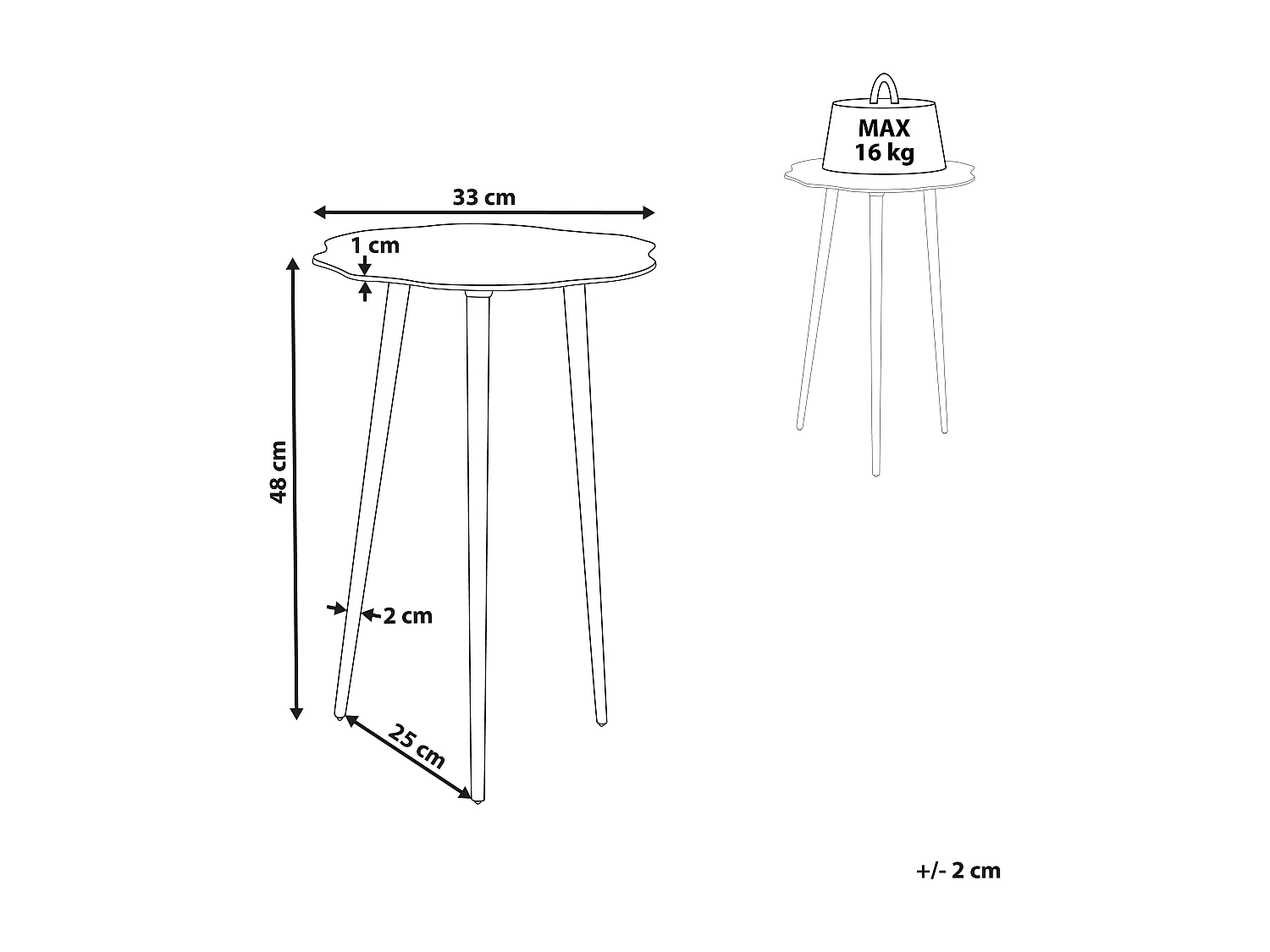 Table d\'appoint MUNNAR Métal Doré