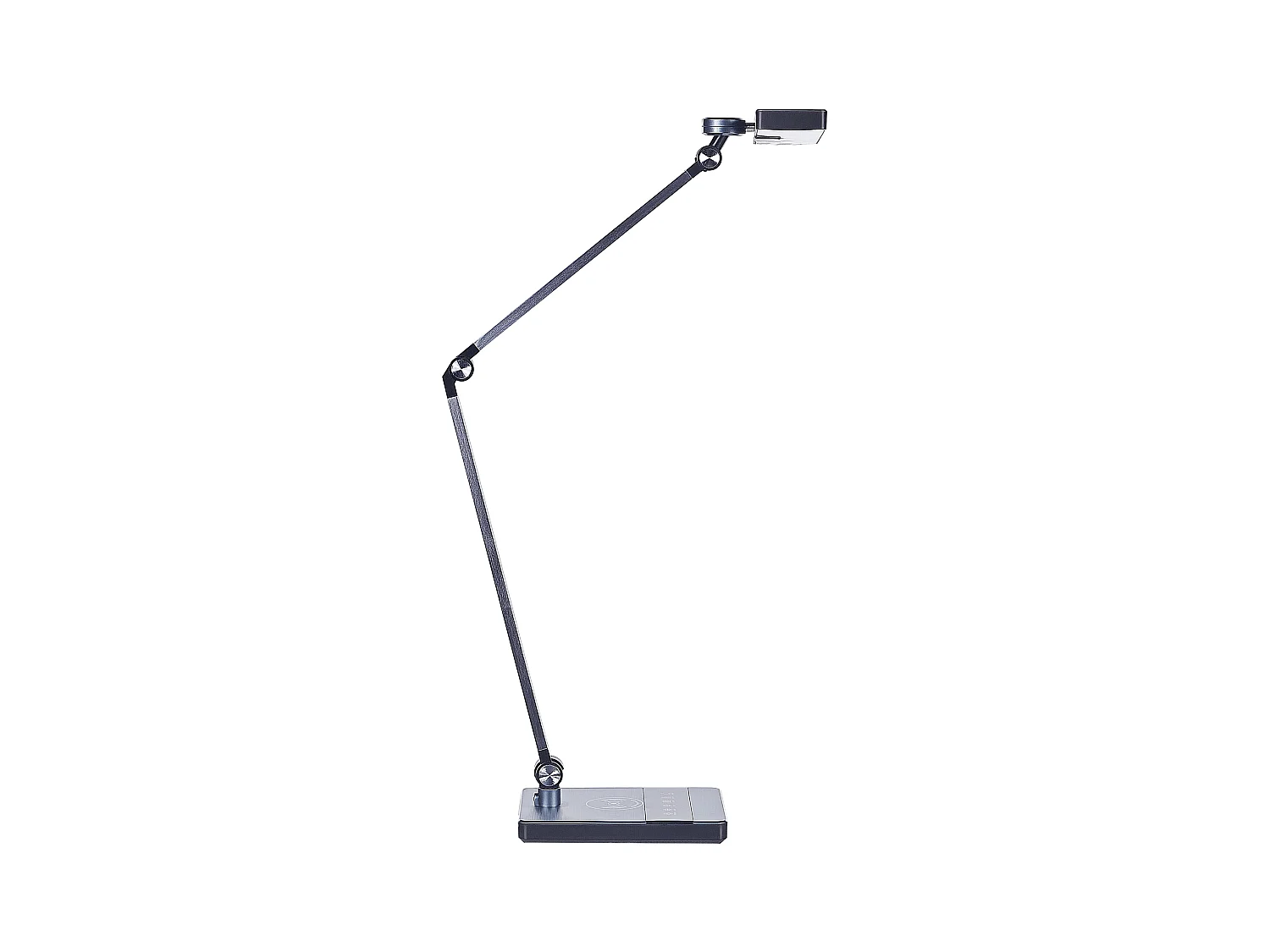 Lampe de bureau LED LACERTA Avec chargeur sans fil Métal Noir