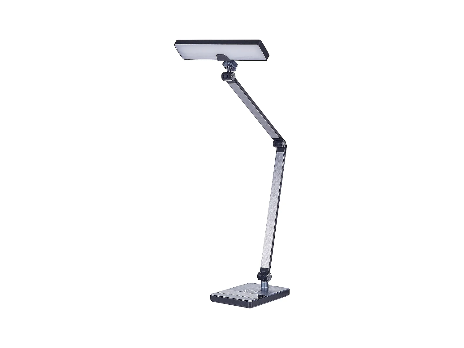 Lampa biurkowa LED LACERTA Z ładowarką indukcyjną Metal Czarny