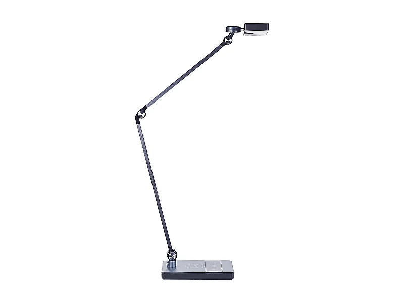 Lampe de bureau LED LACERTA Avec chargeur sans fil Métal Noir