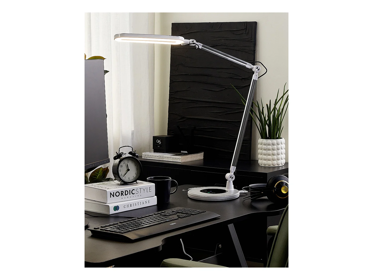 Lampe de bureau LED GRUS Avec variateur Métal Argenté