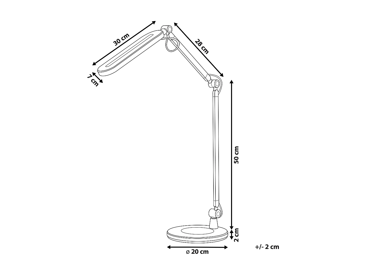 Lampe de bureau LED GRUS Avec variateur Métal Argenté