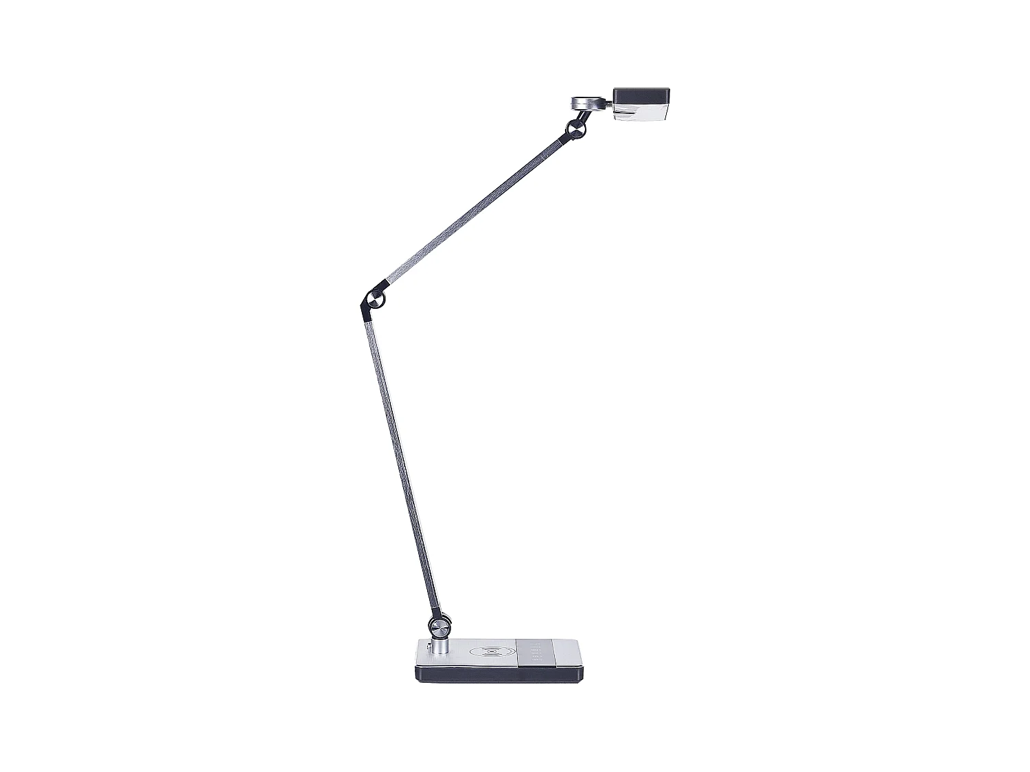 Lampe de bureau LED LACERTA Avec chargeur sans fil Métal Argenté