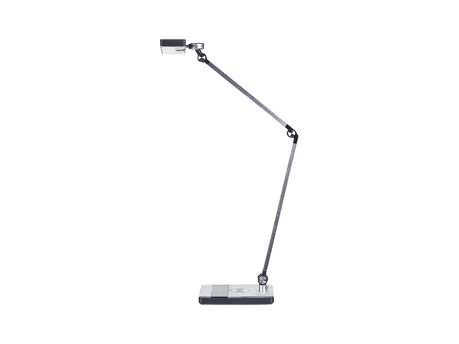 Lampe de bureau LED LACERTA Avec chargeur sans fil Métal Argenté
