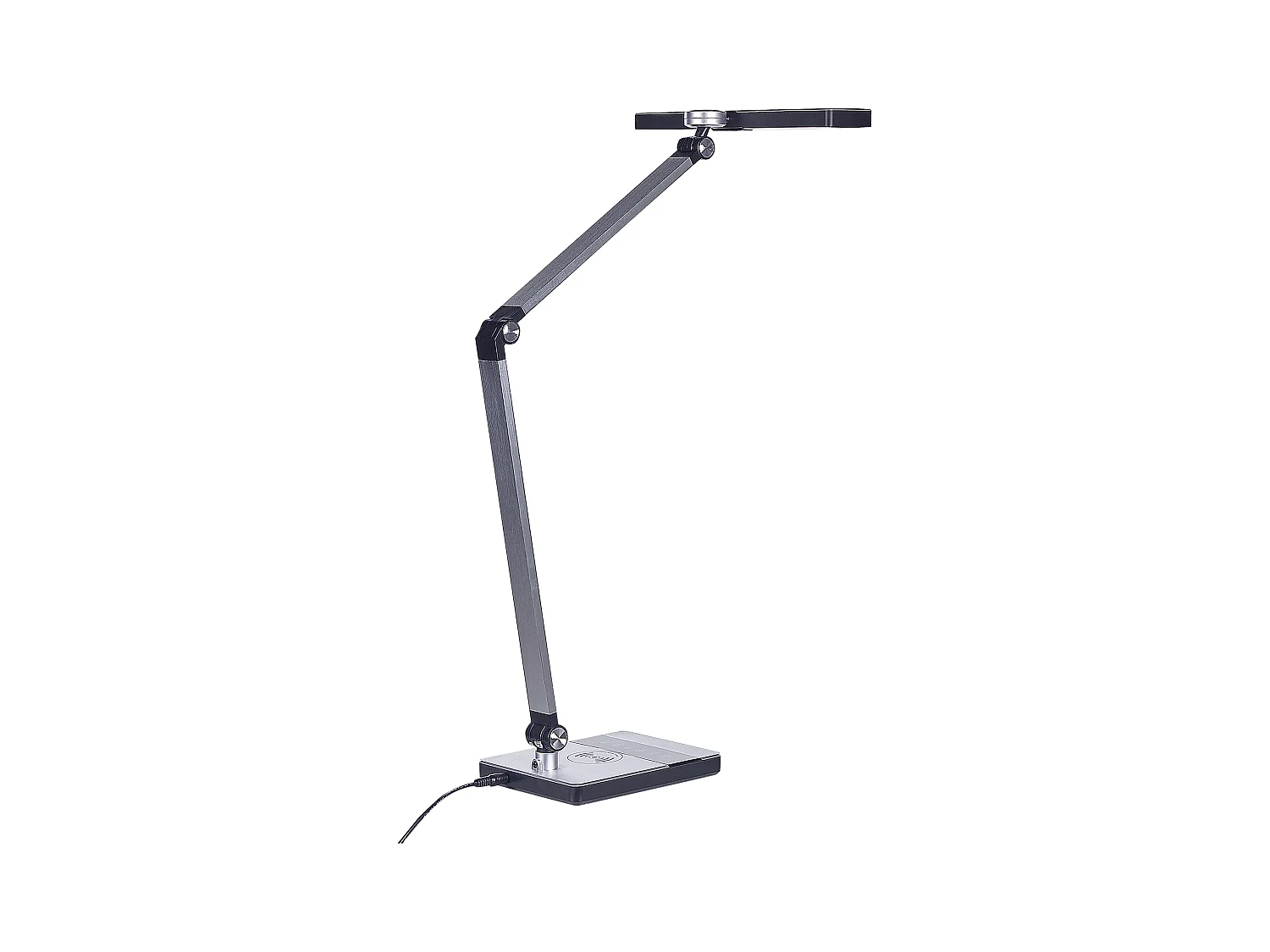Lampe de bureau LED LACERTA Avec chargeur sans fil Métal Argenté