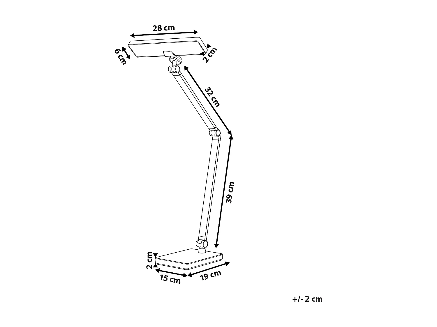 Lampada da scrivania a LED LACERTA con Caricatore wireless Metallo Argento
