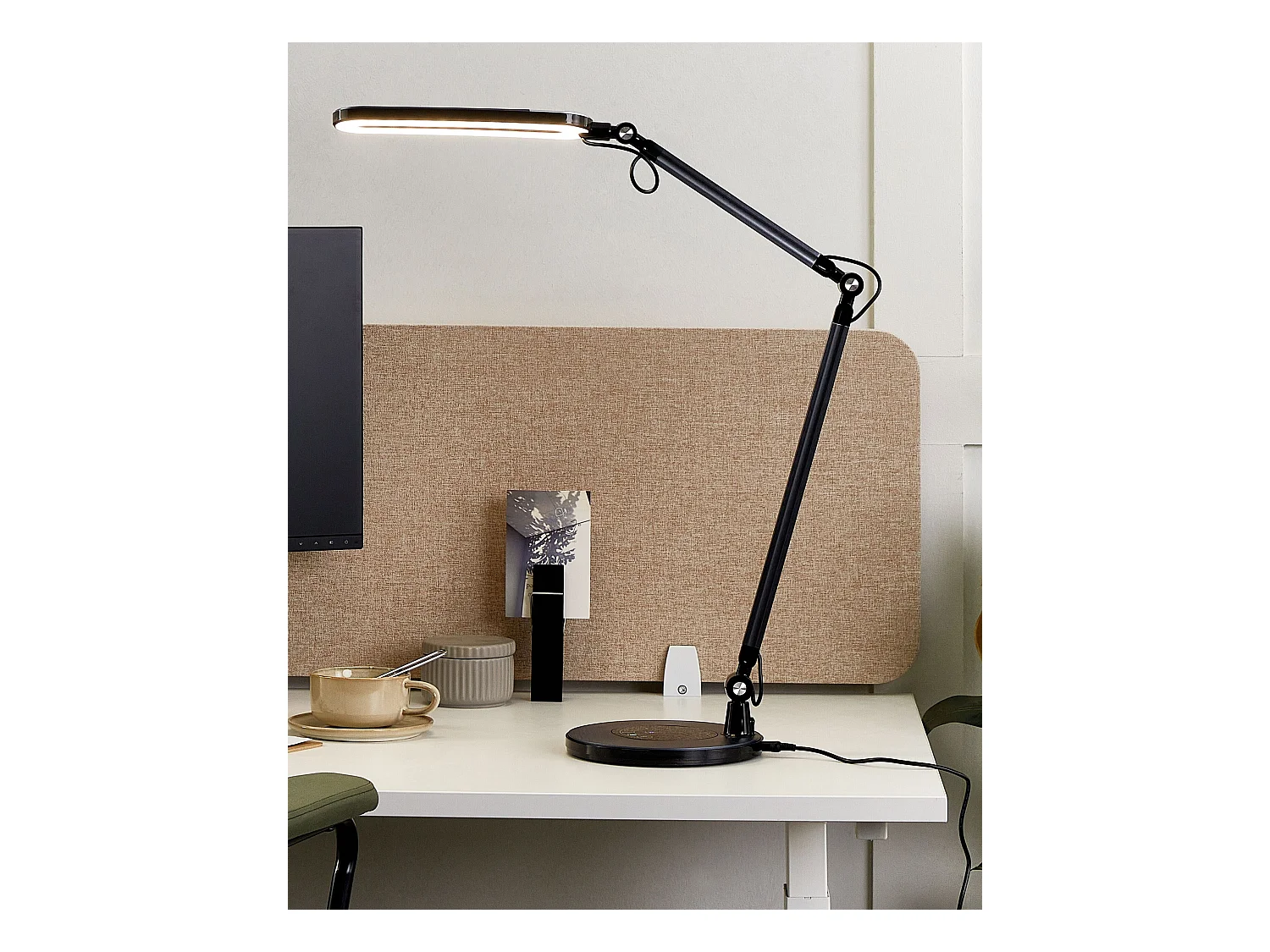 Lampe de bureau LED GRUS Avec variateur Métal Noir