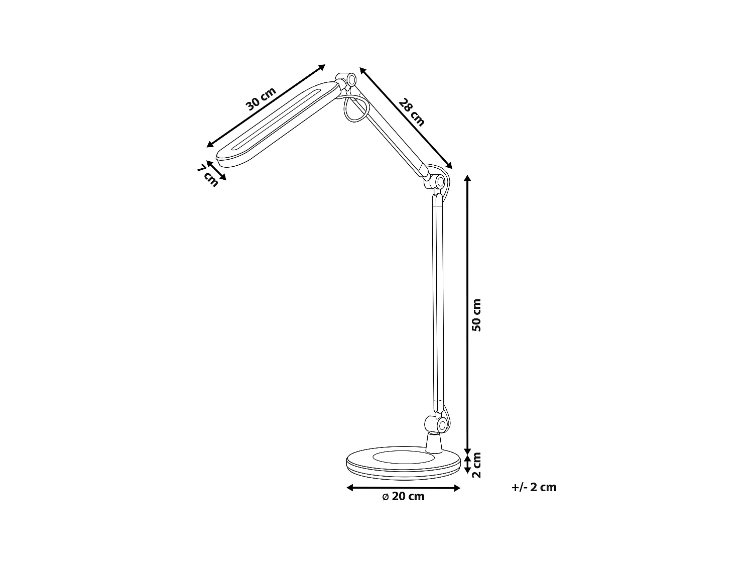 Lampe de bureau LED GRUS Avec variateur Métal Noir