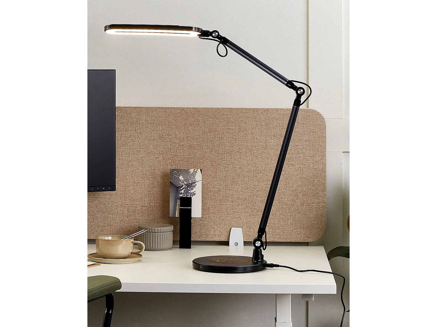 Lampe de bureau LED GRUS Avec variateur Métal Noir