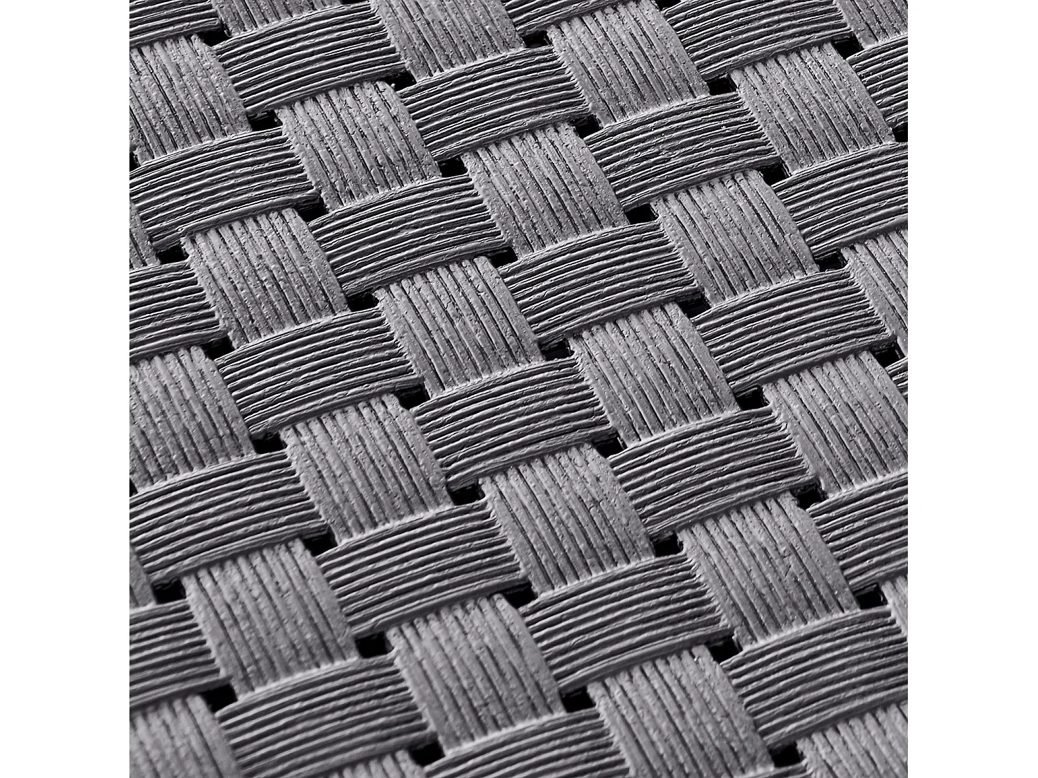 Salon de jardin 2 places effet résine tressée gris ANKARA