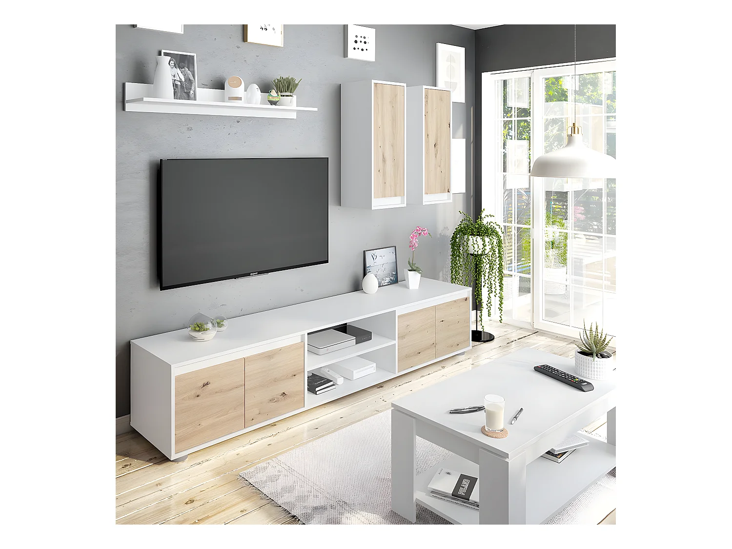 Tavolino con doppio piano e piano sollevabile - L102 cm - Ambit