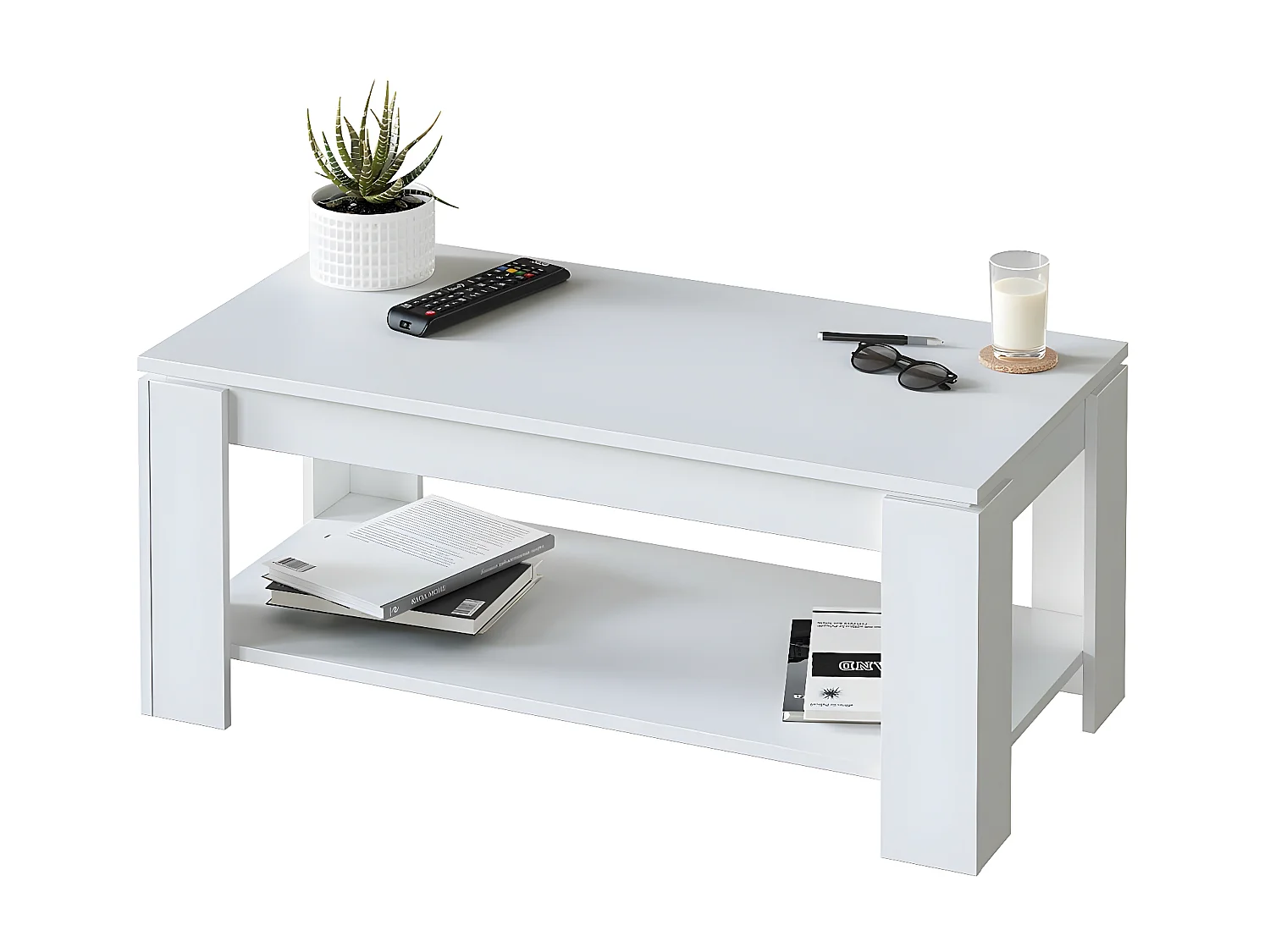 Table Basse avec Plateau Relevable L102 cm - Ambit