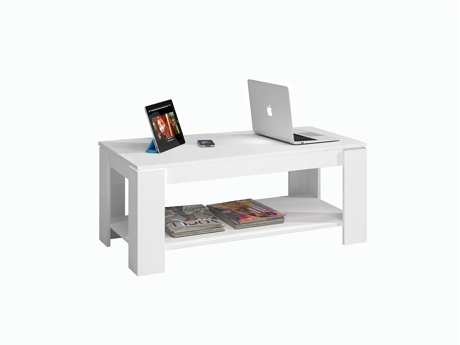 Table Basse avec Plateau Relevable L102 cm - Ambit
