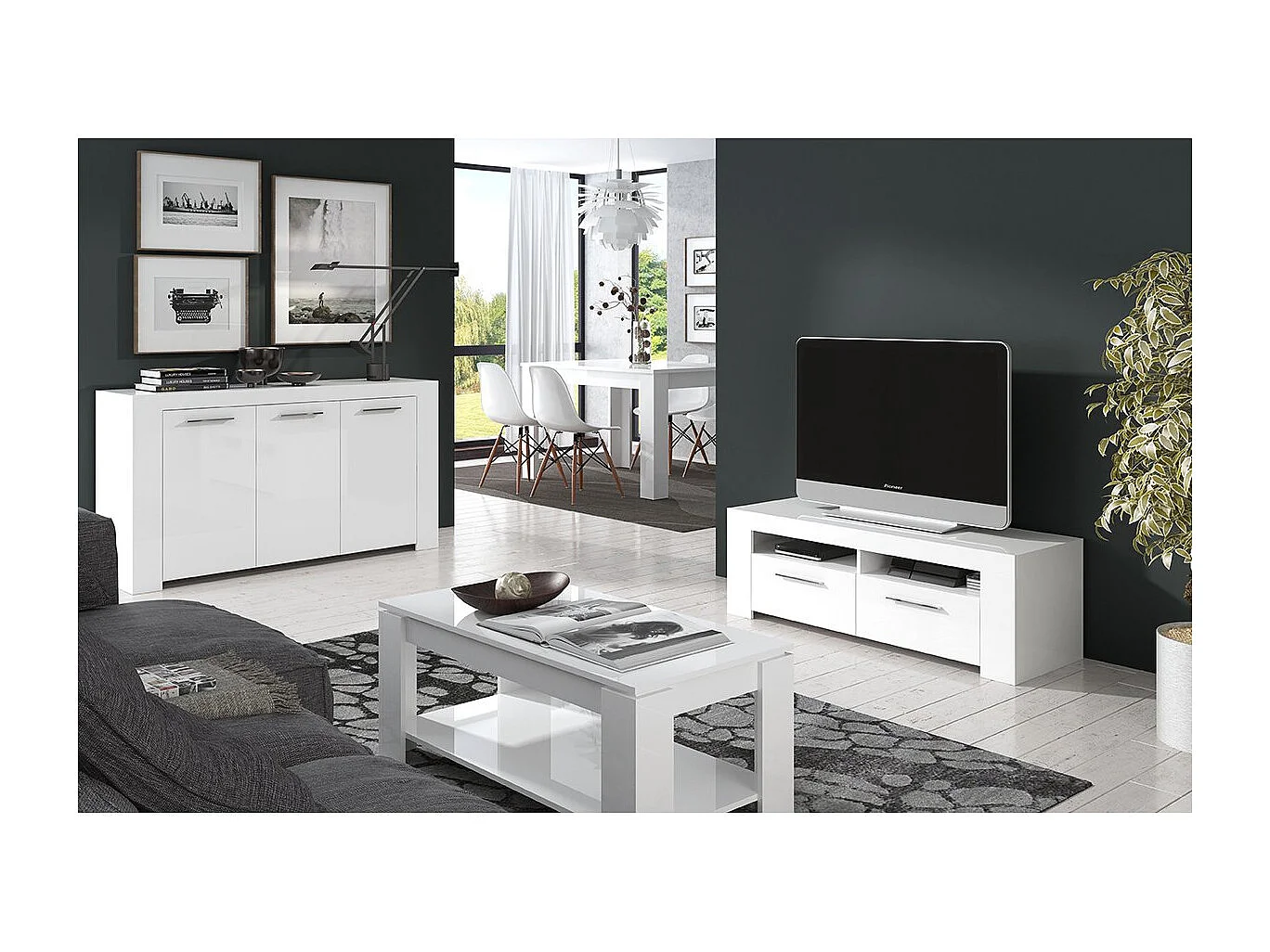 Salontafel met dubbel blad en opklapbaar blad - L102 - Ambit