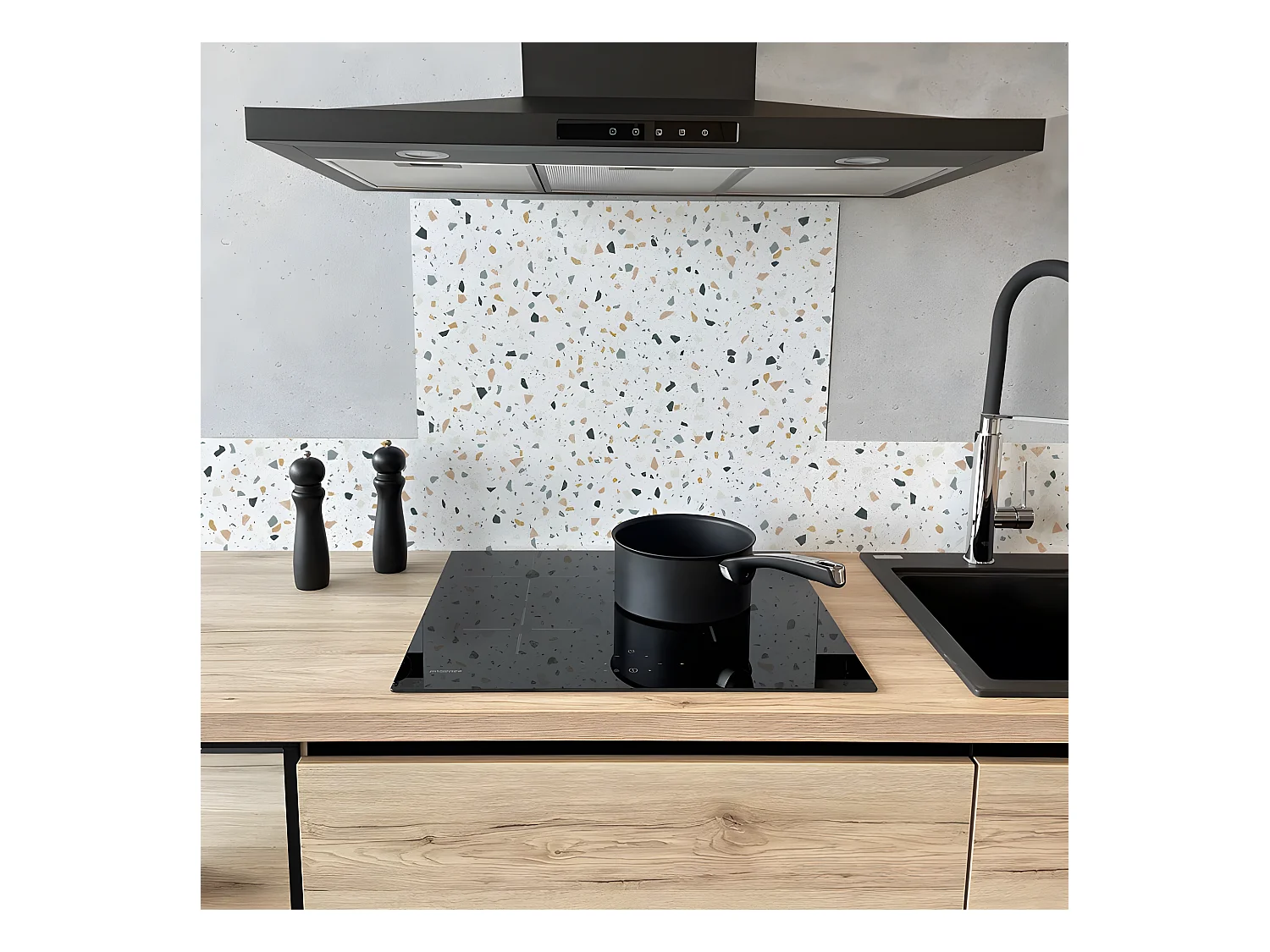 Bandeau ALU lot de 2 L100xH 20cm - Terrazzo Dolce - Aluminium composite