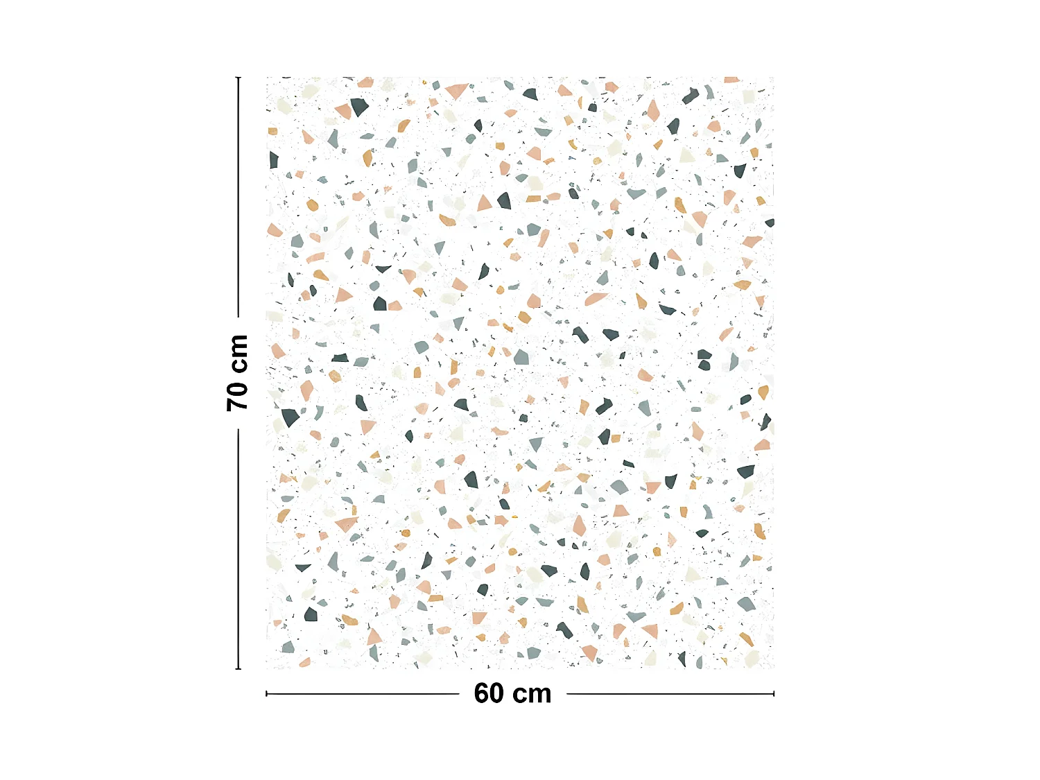 Fond de hotte ALU L 60xH 70cm - Terrazzo Dolce - Aluminium composite