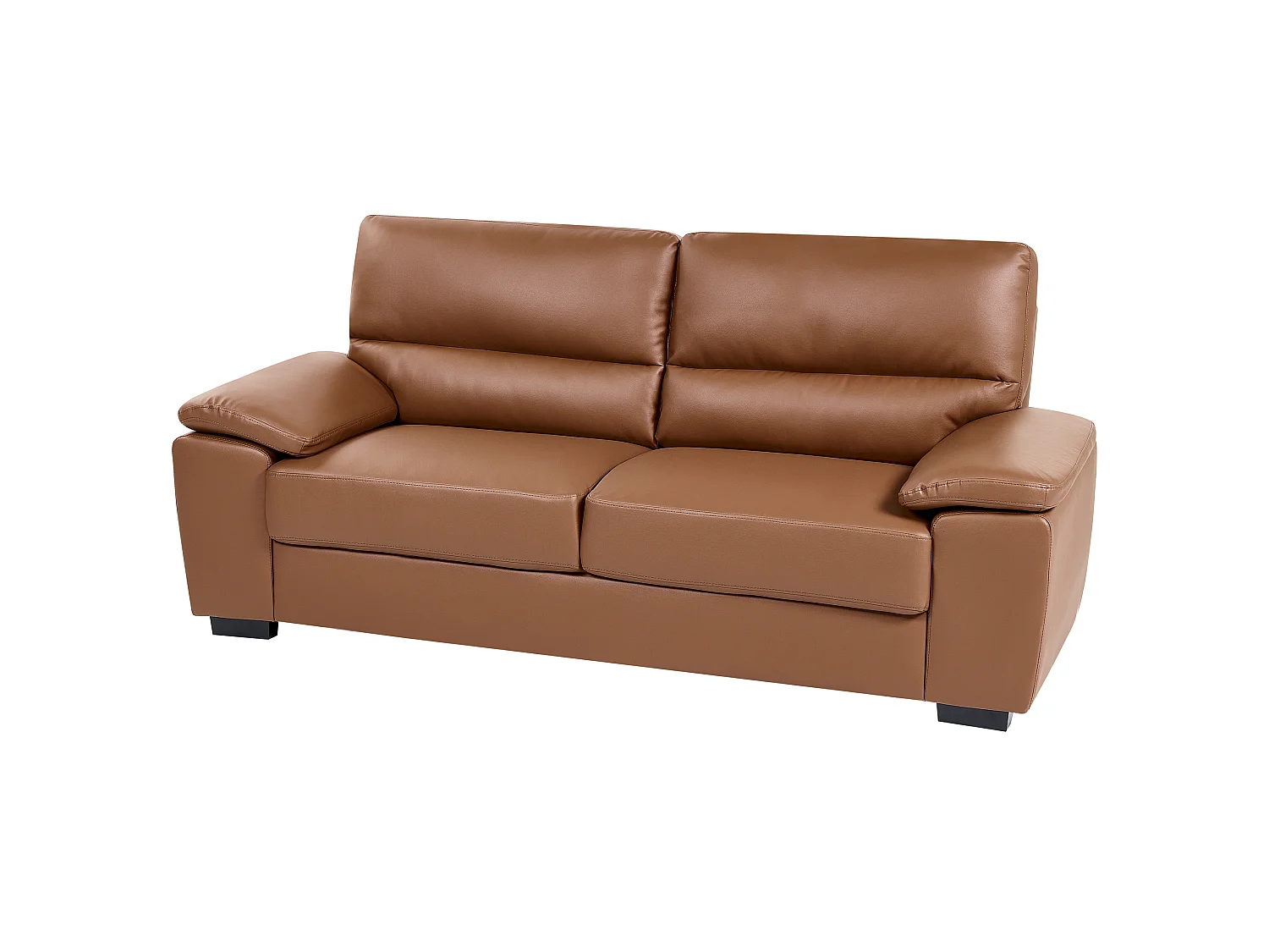 Divano VOGAR Pelle sintetica Marrone dorato 3 posti