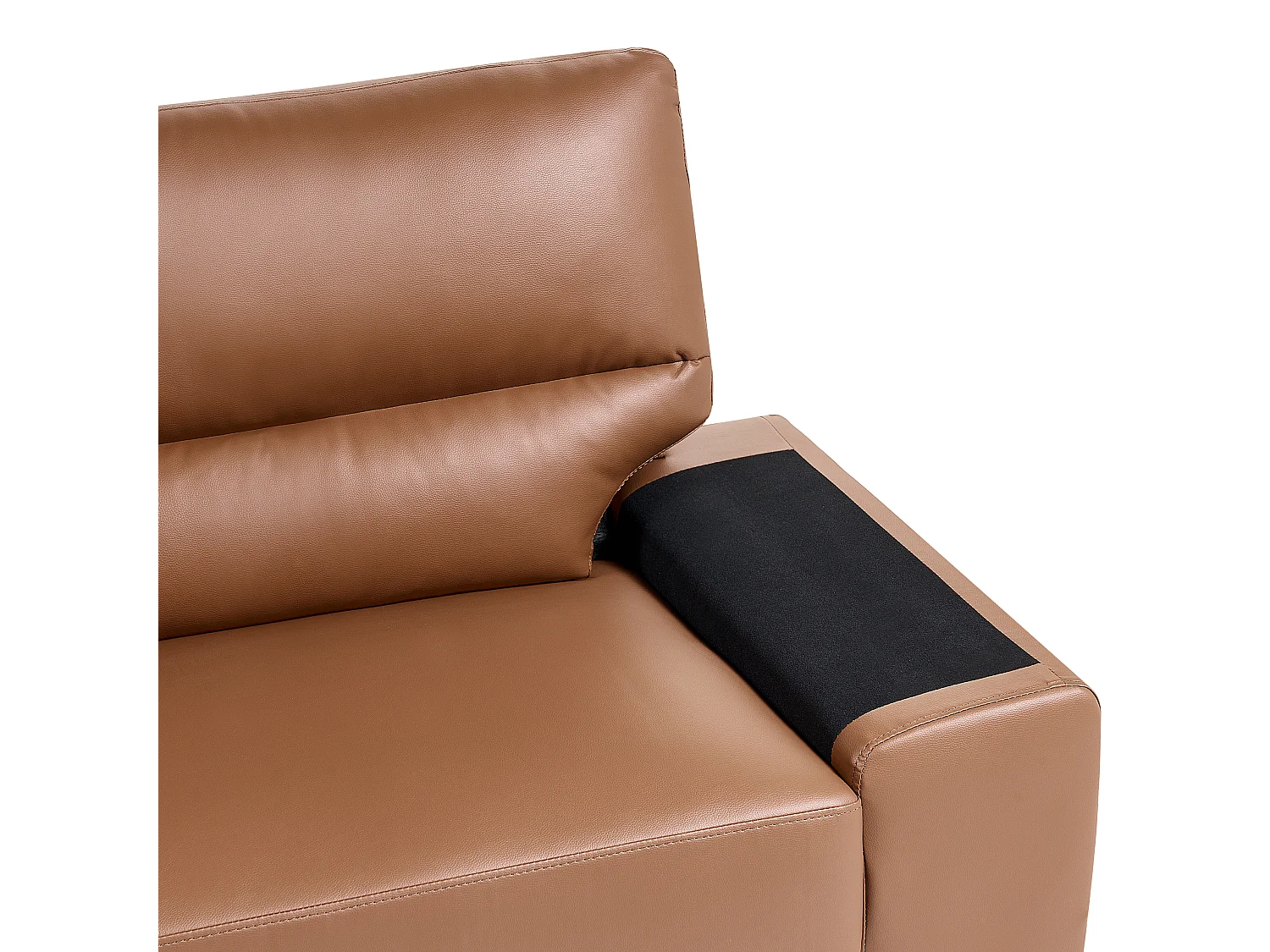 Divano VOGAR Pelle sintetica Marrone dorato 3 posti