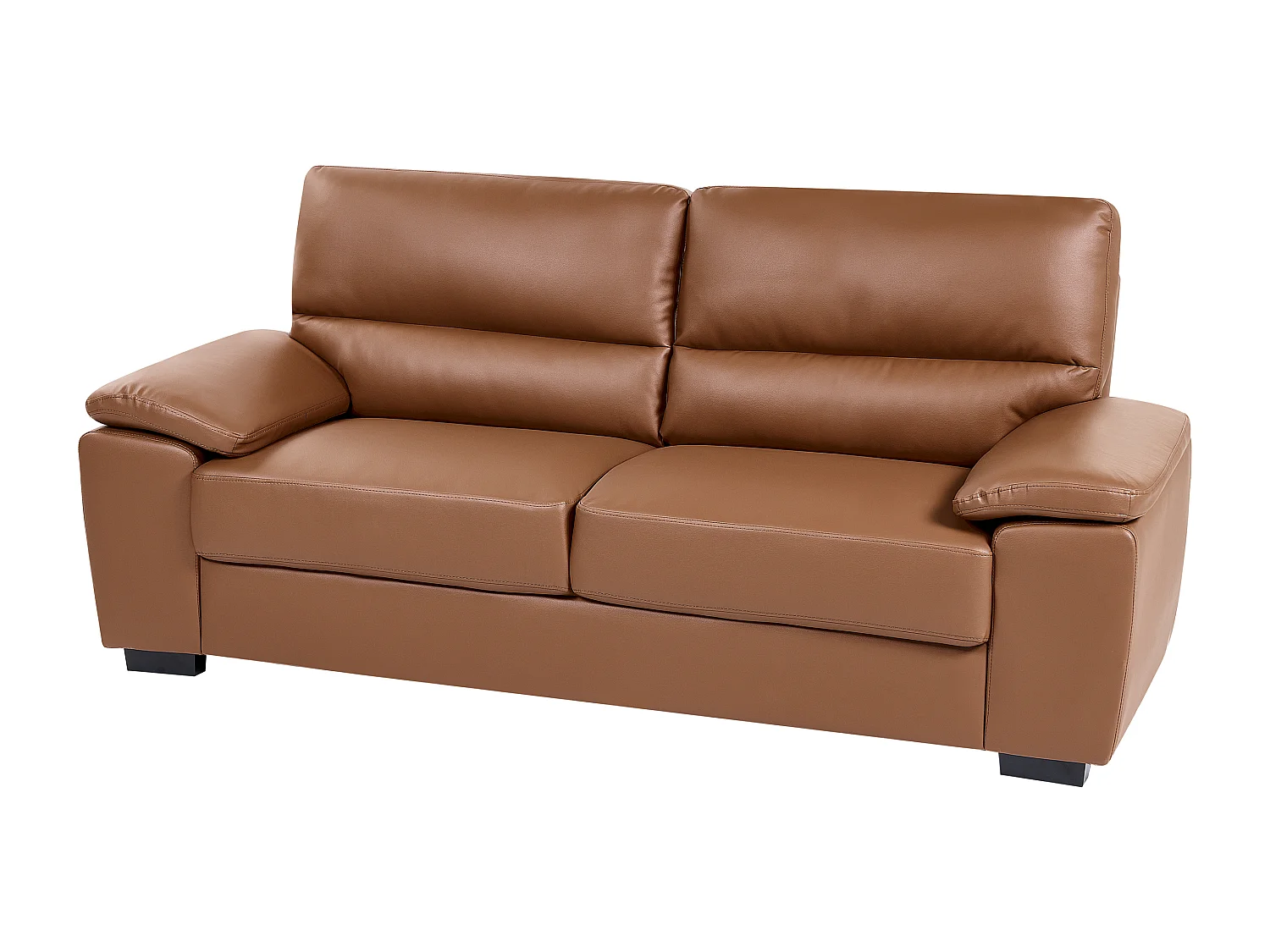 Canapé 3 places VOGAR Cuir PU Marron doré